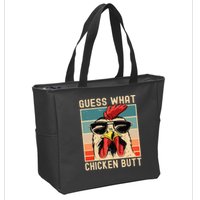Chicken Meme Design  Guess What Chicken Butt Zip Tote Bag