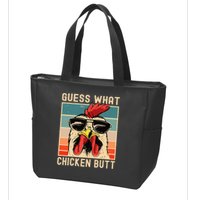 Chicken Meme Design  Guess What Chicken Butt Zip Tote Bag