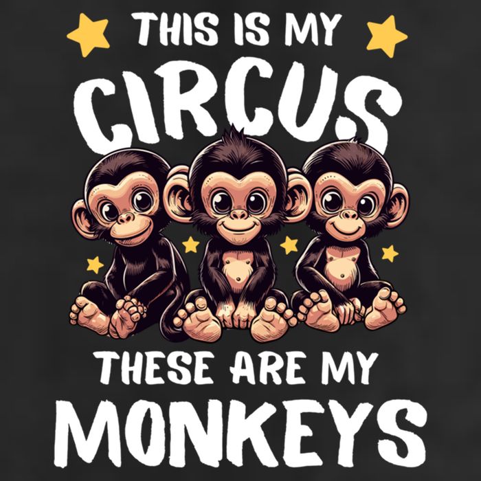 Chimpanzee MotherS Day Mum Monkey Circus Funny Cute Gift 7 Panel Mesh Trucker Snapback Hat