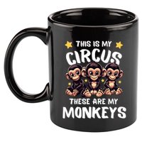 Chimpanzee MotherS Day Mum Monkey Circus Funny Cute Gift 11oz C Handle Ceramic Mug
