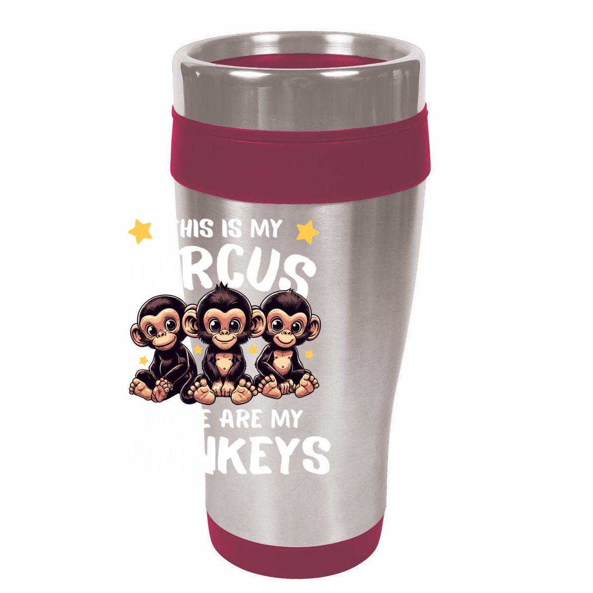 Chimpanzee MotherS Day Mum Monkey Circus Funny Cute Gift 15oz Campfire Ceramic Mug