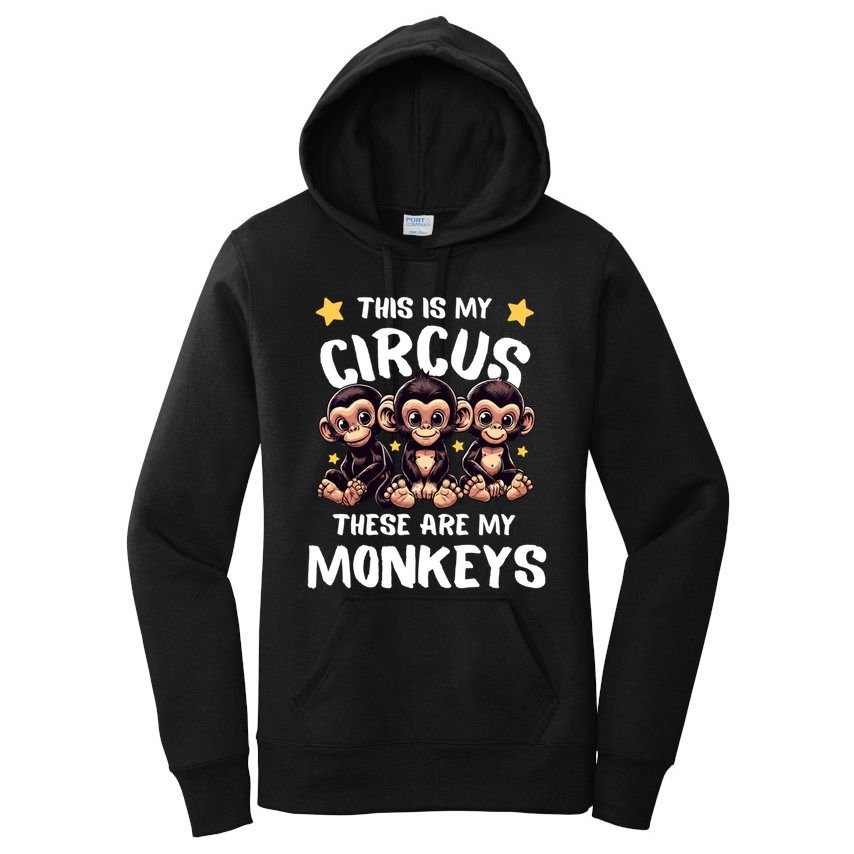 Chimpanzee MotherS Day Mum Monkey Circus Funny Cute Gift Women's Pullover Hoodie