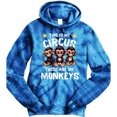 Chimpanzee MotherS Day Mum Monkey Circus Funny Cute Gift Tie Dye Hoodie