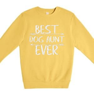 Cute Mothers Day Funny Auntie Gift Best Dog Aunt Ever Premium Crewneck Sweatshirt