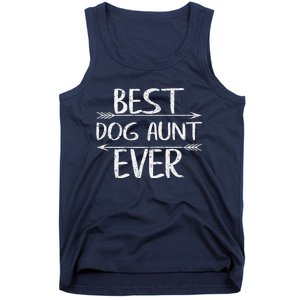 Cute Mothers Day Funny Auntie Gift Best Dog Aunt Ever Tank Top