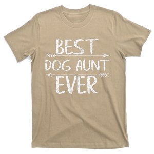 Cute Mothers Day Funny Auntie Gift Best Dog Aunt Ever T-Shirt