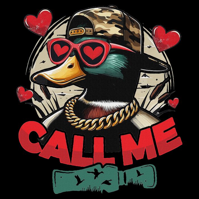 Call Me Duck Hunting Retro ValentineS Day Cooling Performance Long Sleeve Crew