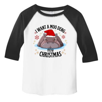 Cute Moo Deng Christmas I Want A Moo Deng For Christmas Toddler Fine Jersey T-Shirt