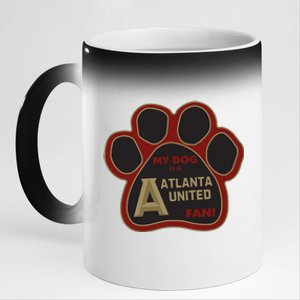 Cool My Dog Is Atlanta United Fan 11oz Black Color Changing Mug