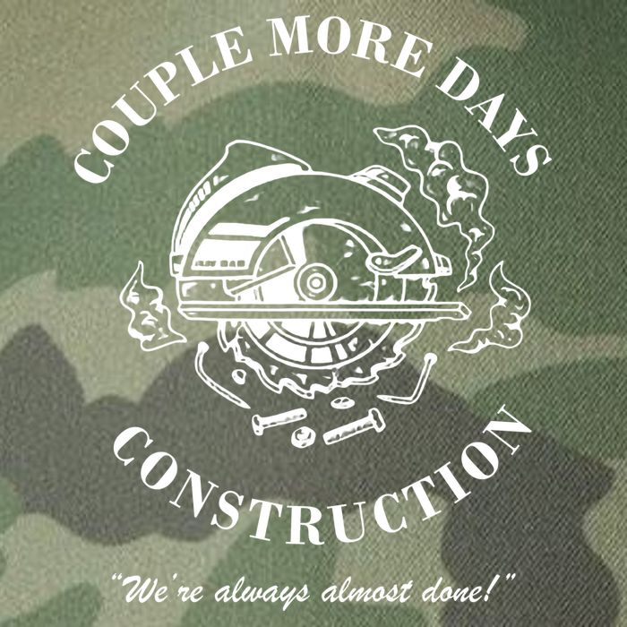 Couple More Days Construction We're Always Almost Done Funny Legacy Tie Dye Trucker Hat