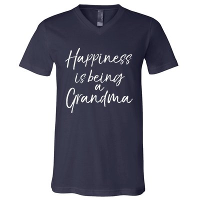 Cute Mothers Day Gift Women Happiness Is Being A Grandma Hoodie V-Neck T-Shirt