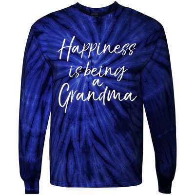 Cute Mothers Day Gift Women Happiness Is Being A Grandma Hoodie Tie-Dye Long Sleeve Shirt