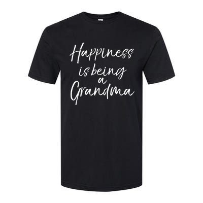 Cute Mothers Day Gift Women Happiness Is Being A Grandma Hoodie Softstyle CVC T-Shirt