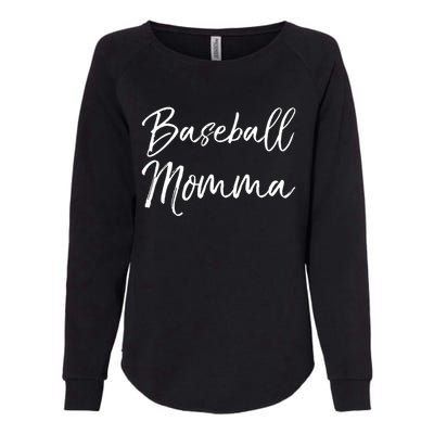 Cute Mother's Day Gift Tee Ball Mom Baseball Momma Gift Womens California Wash Sweatshirt