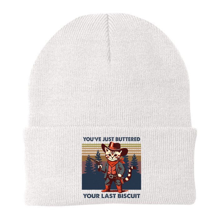 Cat Mom Dad YouVe Just Buttered Your Last Biscuit Cowboy Knit Cap Winter Beanie