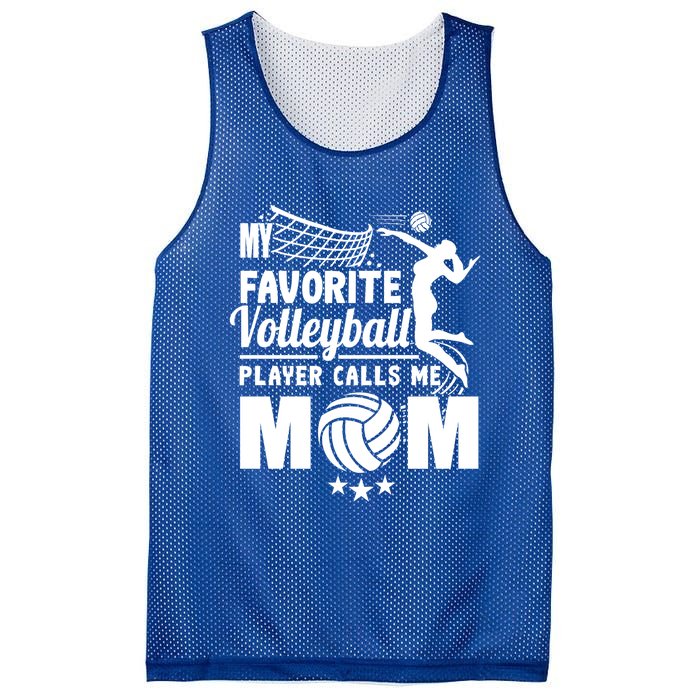 Cool Mothers Day My Favorite Volleyball Player Calls Me Mom Gift Mesh Reversible Basketball Jersey Tank