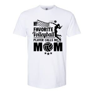 Cool Mothers Day My Favorite Volleyball Player Calls Me Mom Gift Softstyle CVC T-Shirt