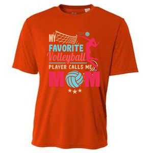 Cool Mothers Day My Favorite Volleyball Player Calls Me Mom Gift Cooling Performance Crew T-Shirt