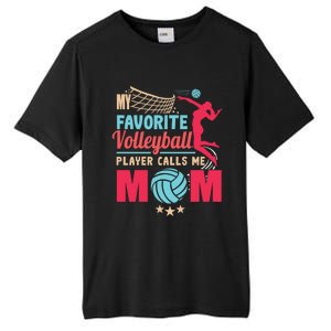 Cool Mothers Day My Favorite Volleyball Player Calls Me Mom Gift Tall Fusion ChromaSoft Performance T-Shirt