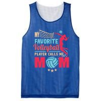 Cool Mothers Day My Favorite Volleyball Player Calls Me Mom Gift Mesh Reversible Basketball Jersey Tank