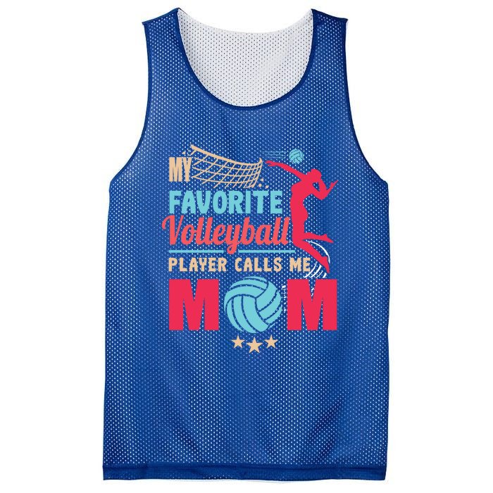 Cool Mothers Day My Favorite Volleyball Player Calls Me Mom Gift Mesh Reversible Basketball Jersey Tank