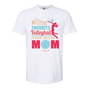 Cool Mothers Day My Favorite Volleyball Player Calls Me Mom Gift Softstyle CVC T-Shirt