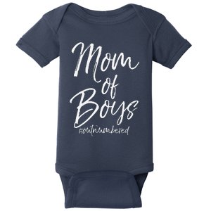 Cute Mother's Day Gift From Sons Mom Of Outnumbered Baby Bodysuit