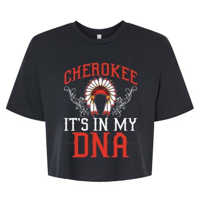 Cherokee My Dna Native Americans Design Bella+Canvas Jersey Crop Tee