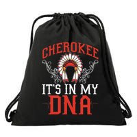 Cherokee My Dna Native Americans Design Drawstring Bag