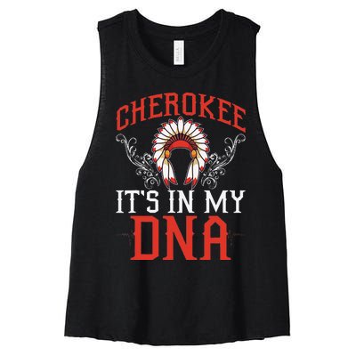 Cherokee My Dna Native Americans Design Women's Racerback Cropped Tank