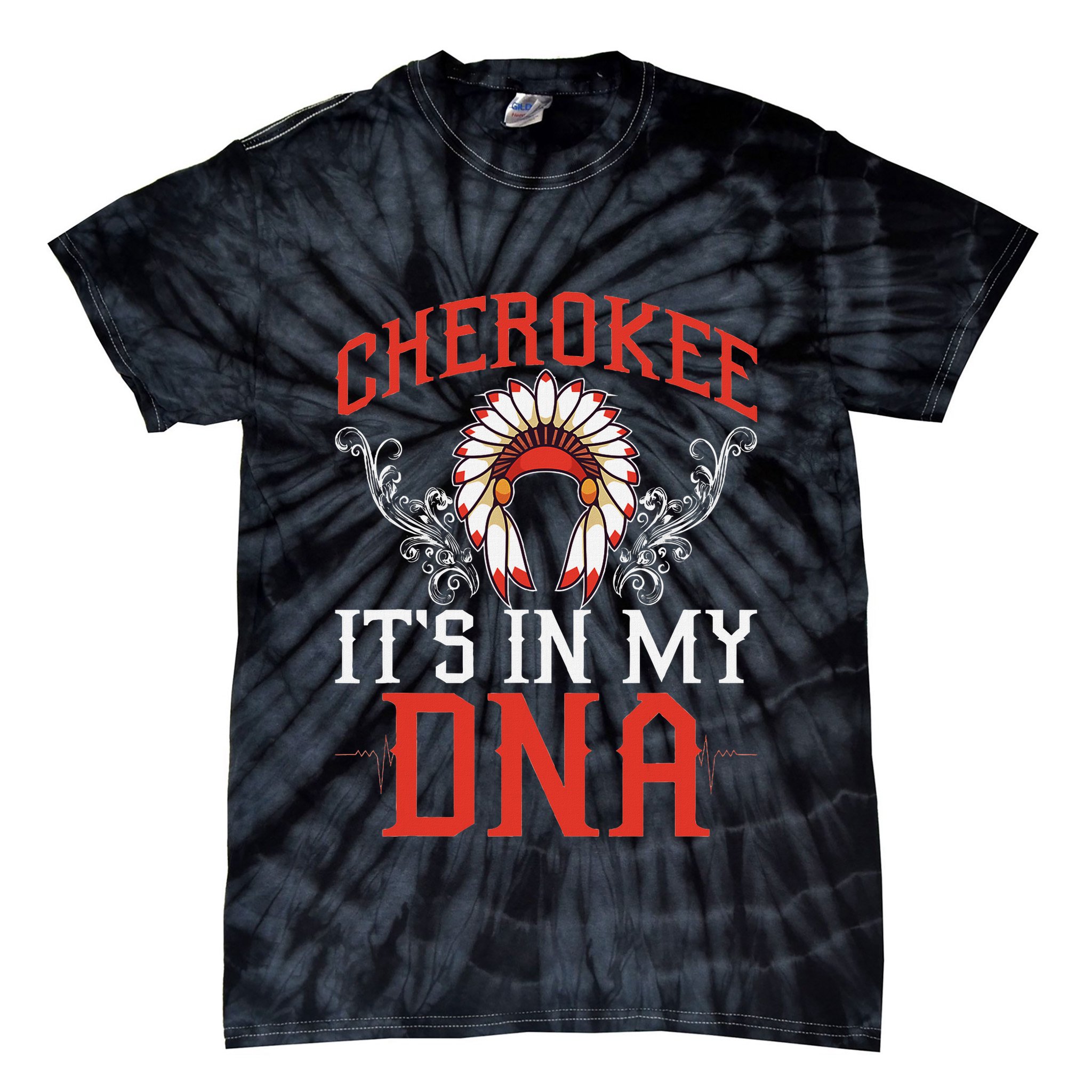 Cherokee My Dna Native Americans Design Tie-Dye T-Shirt