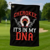 Cherokee My Dna Native Americans Design Golf Towel