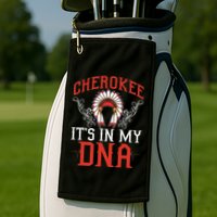 Cherokee My Dna Native Americans Design Golf Towel