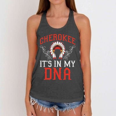 Cherokee My Dna Native Americans Design Women's Knotted Racerback Tank