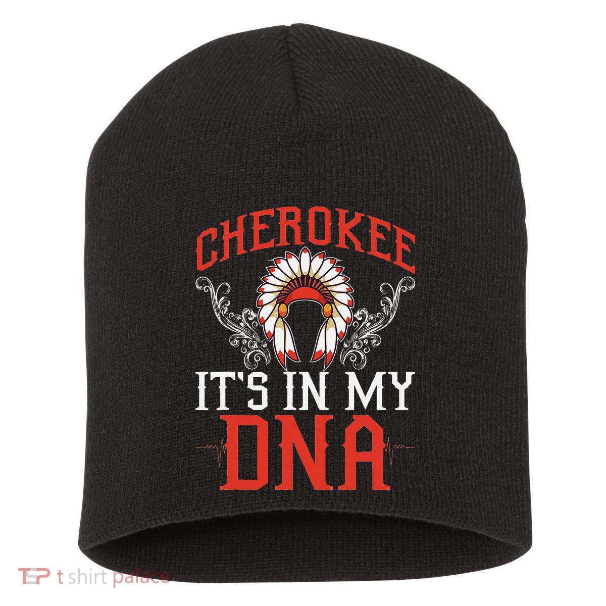 Cherokee My Dna Native Americans Design Short Acrylic Beanie