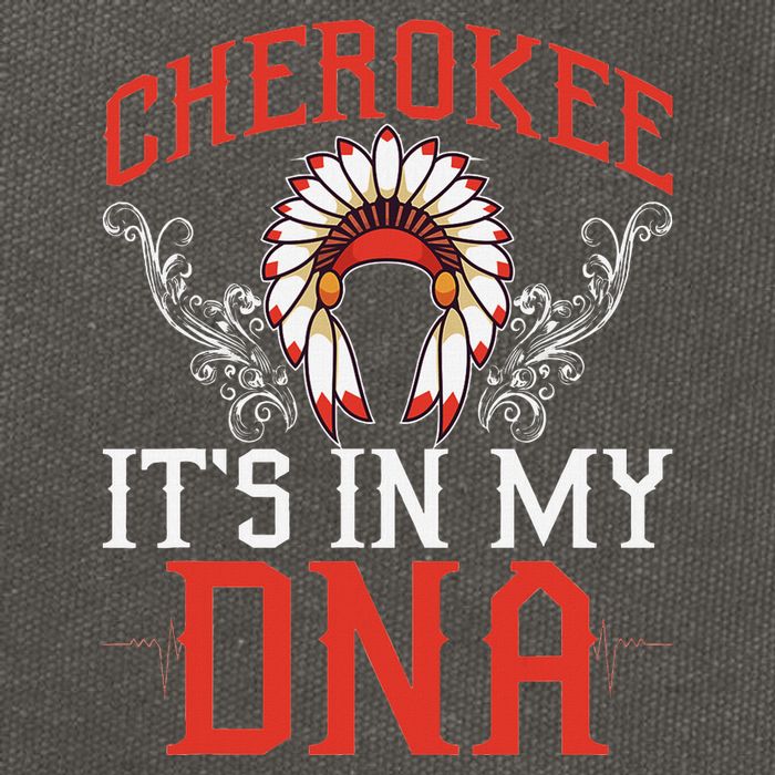 Cherokee My Dna Native Americans Design Cotton Canvas Backpack