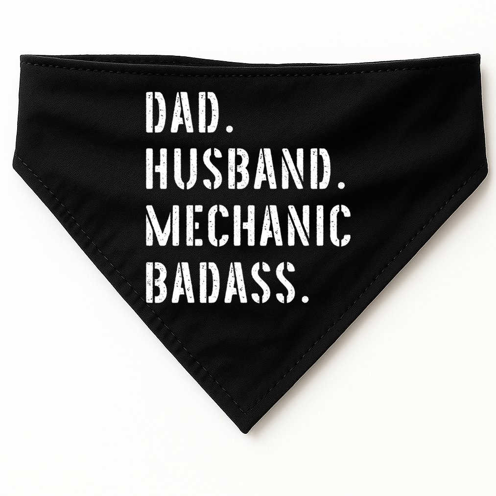 Car Mechanic Dad Funny Gift From Daughter Son Wife Gift USA-Made Doggie Bandana