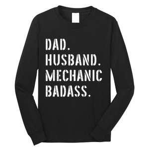 Car Mechanic Dad Funny Gift From Daughter Son Wife Gift Long Sleeve Shirt