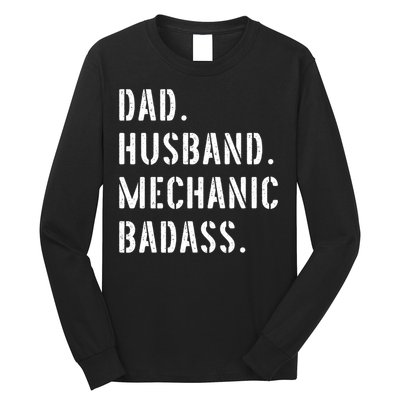 Car Mechanic Dad Funny Gift From Daughter Son Wife Gift Long Sleeve Shirt