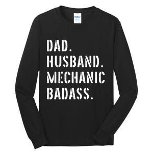 Car Mechanic Dad Funny Gift From Daughter Son Wife Gift Tall Long Sleeve T-Shirt