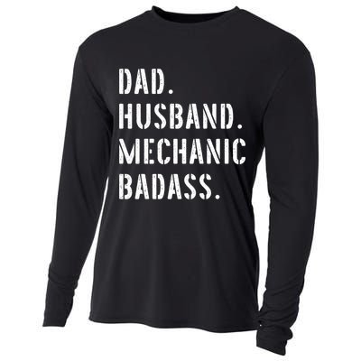 Car Mechanic Dad Funny Gift From Daughter Son Wife Gift Cooling Performance Long Sleeve Crew