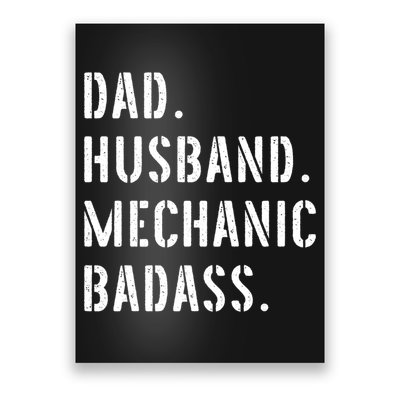 Car Mechanic Dad Funny Gift From Daughter Son Wife Gift Poster