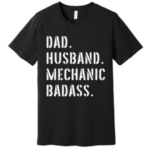 Car Mechanic Dad Funny Gift From Daughter Son Wife Gift Premium T-Shirt