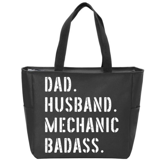 Car Mechanic Dad Funny Gift From Daughter Son Wife Gift Zip Tote Bag