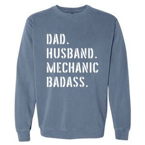 Car Mechanic Dad Funny Gift From Daughter Son Wife Gift Garment-Dyed Sweatshirt