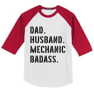 Car Mechanic Dad Funny Gift From Daughter Son Wife Gift Kids Colorblock Raglan Jersey