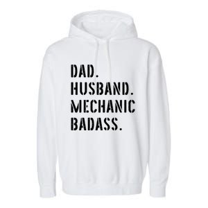 Car Mechanic Dad Funny Gift From Daughter Son Wife Gift Garment-Dyed Fleece Hoodie