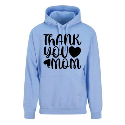 Cute Mother's Day Quote Thank You Mom Graphic Gift Unisex Surf Hoodie