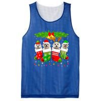 Cute Maltese Dog In Sock Christmas Santa Xmas Dog Gift Mesh Reversible Basketball Jersey Tank