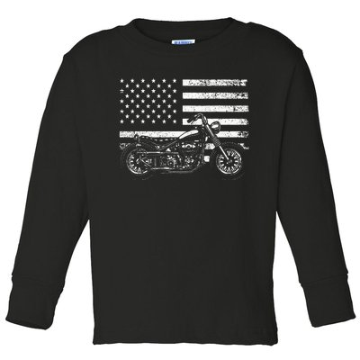 Cool Motorcycle Design For Women Motorcycle Rider Toddler Long Sleeve Shirt